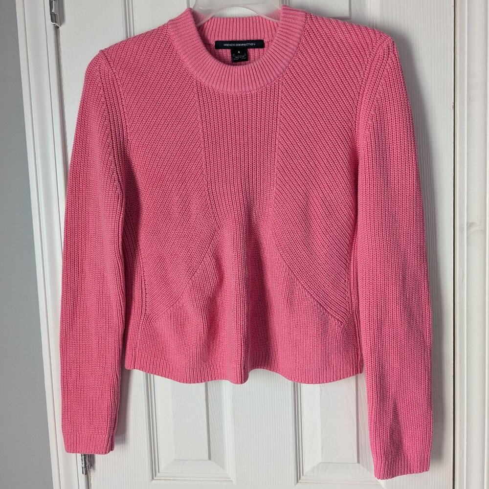 Women's French Connection Sweater, Bright Pink, Long Sleeve, Size S